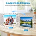thumbnail image 5 of 3 Pack 4x6 Inch Acrylic Magnetic Picture Frames Double Sided Scalloped Design 10mm+10 Thick Clear Block for Any Room Home or Office (4x6,Clear), 5 of 7