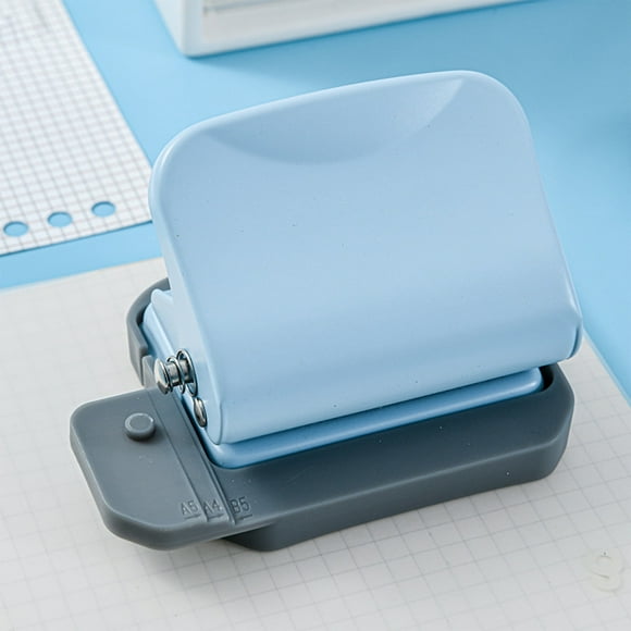 6-Hole Hole Punch, Manual Paper Punch, Adjustable Punching Spacing, Effortless Press Handle, Compact Portable Design, for Office Documents, Learning Place Reports, Home Organization