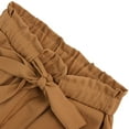 thumbnail image 4 of Amazhiyu Women's Wide Leg Summer Casual Shorts Ruffle Belted Elastic Waist Tie Knot with Pockets, 4 of 7