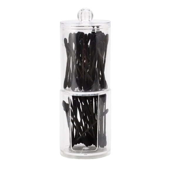Unique Bargains Upper and Lower Combination Acrylic Cotton Swab Jar for Bathroom Clear
