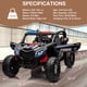 thumbnail image 5 of Coche eléctrico infantil UTV 24V 4x4 2 plazas – 4 motores potentes – asientos de cuero – control remoto – suspensión con 4 amortiguadores – música y luces – policía negro, 5 of 6