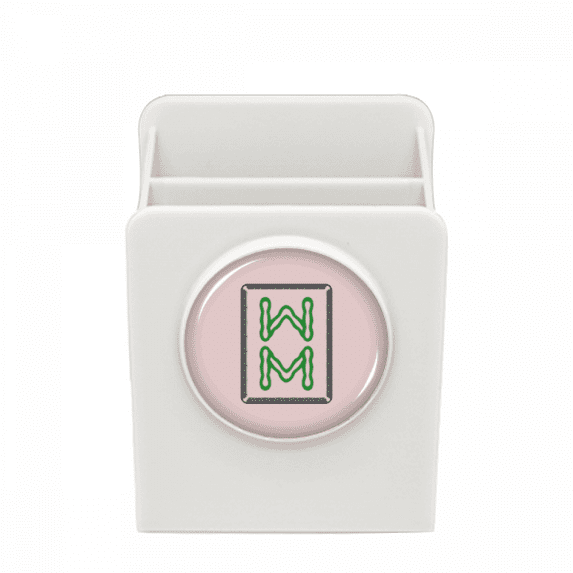 Mahjong Bar 8 Tiles Pattern Desk Pencil Holder Cup Pen Organizer
