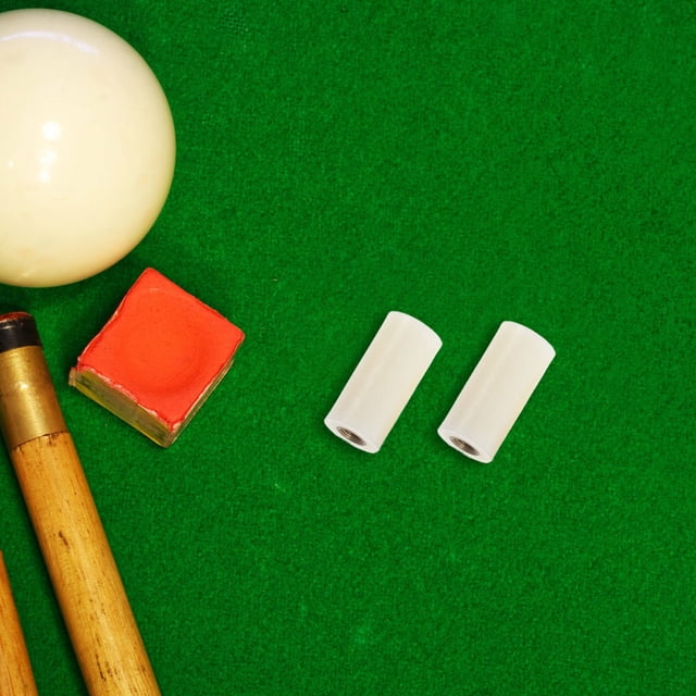 Raindrops 10Pcs Pool Stick Ferrule Repair Parts Threaded Screw on White Plastic and Copper Tips