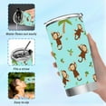 thumbnail image 5 of 20 Oz Stainless Steel Vacuum Insulated Tumbler Cute Pizza Slice White Coffee Cup with Lids and Straw Double Wall Water Travel Mug for Hot and Cold Drinks for Home Office, 5 of 6