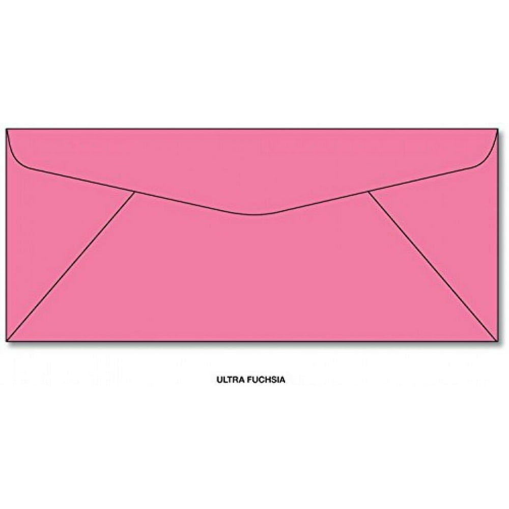 50 Hot Pink 10 Envelopes 9.5" x 4.125" Standard Flap EnvelopesOn
