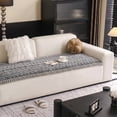 thumbnail image 3 of HUGNEO 28"x59" Plush Textured Sofa Seat Cushion, Non Slip Backing Couch Slipcover, Machine Washable Furniture Protector, Light Gray, 3 of 13