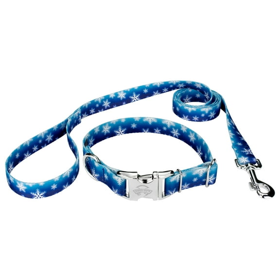 Country Brook Petz® Premium Winter Wonderland Dog Collar and Leash, Extra Large