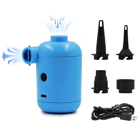 HIBIBUD Outdoor Electric Air Pump Mattress Pump with 4 Nozzles for Inflatables Airbed