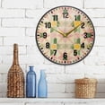 thumbnail image 3 of Yayeee Wall Clock Battery Operated 11.9" Silent Quartz Non-Ticking for Living Room Decor, Retro Pink Stars, 3 of 8