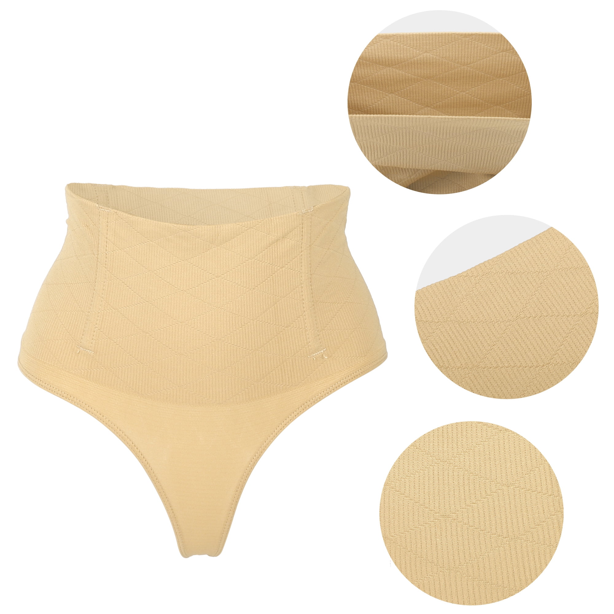 Unique Bargains Women Slimming Body Shaping Tummy Control Shapewear L Beige