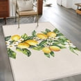 thumbnail image 3 of Yellow Lemon Large Area Rugs for Bedroom Living Room, Soft Non Slip Carpet Bedside Rug, Spring Botanical Leaves Fruit Farmhouse Rectangular Floor Cover Kitchen Accent Rug 3'x5' for Dining Room/Office, 3 of 9