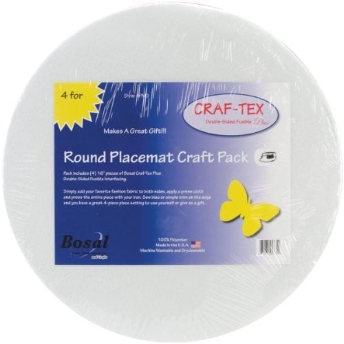 Bosal Round placemat Craft Pack, White