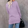 thumbnail image 5 of HIBRO Womens Open Front Cardigan Long Sleeve Knitted Soft Sweater Loose Lightweight Slouchy Coat Outwear, 5 of 7