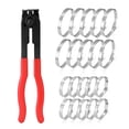 thumbnail image 1 of Kit de banda de alicates de sujeción Irfora Juego de herramientas de abrazadera de acero de 21 piezas y bandas de sujeción, cincha de sujeción de alicates de férula para anillos de crimpado Pex con ap Irfora Kit de banda de alicates de sujeción, 1 of 7