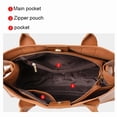 thumbnail image 4 of Genuine Leather Cowhide Tote Bag, Women's Smooth Leather Shoulder Crossbody Purse, 4 of 8