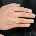 thumbnail image 6 of AFFY Nugget Style Men's Promise Ring In 10K Solid Yellow Gold 9.50 MM Wide Ring Size-13.5, 6 of 6
