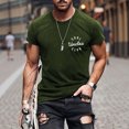 thumbnail image 4 of Tiweut Mens T-Shirts Letter Print Loose Round Neck Short Sleeve Slim Boy Tops, 4 of 4