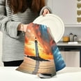 thumbnail image 6 of 6 Pack Sunset Light House Kitchen Towels Highly Absorbent, Super Soft Dishcloths 18 x 28 Inches Reusable Quick Drying Tea Towels Set for Home,Kitchen Decor Wash cloth, 6 of 7
