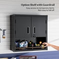 thumbnail image 5 of Ktaxon Wall Mounted Metal Garage Storage Cabinet w/ Lock & Adjustable Shelf, Floating Steel Tool Organizer w/ Open Guardrail Shelf, 30 x 12 x 30, Black, 5 of 8
