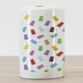 thumbnail image 3 of Dessert Ceramic Toothbrush Holder, Vibrant Colored Gummy Bears Candies Delicious Jelly Sugary Snack Chewy Taste, Decorative Versatile Countertop for Bathroom, 4.5" X 2.7", Multicolor, 3 of 4