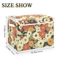 thumbnail image 3 of Colorful Floral Beauty Large Storage Bins with Linen Collapsible Lid Storage Box 16.7 x 12.6 x 11.8in, 3 of 7