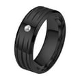 thumbnail image 1 of Bague de Couple Mode Édition Coréenne Bague en Acier Inoxydable, 1 of 4