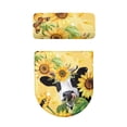 thumbnail image 2 of HELLHERO Cow Sunflower Toilet Seat Cover Replacement Elastic Bottom Bathroom Toilet Lid Cover Set & 2 Pcs Set for Toilet Washable and Reusable Stretch, 2 of 6
