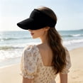 thumbnail image 6 of Ponytail Visor Hat for Women | Wide Brim Sun Protection Cap | Breathable Open Top, Quick Drying Fabric, Sweat Absorbent Band, Adjustable Fit, Summer Beach Activewear, 6 of 7