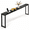 Black-102.3 "W, variant on 102.4 Inch Behind Couch Table With 2 Power Outlets Andb-c Ports Extra Long Narrow Sofa For Sectional Skinny Console Anti-bump Pad
