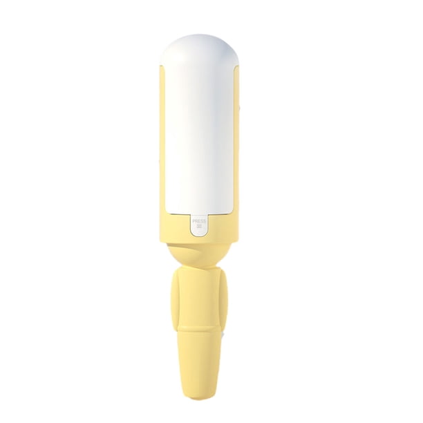 Methold Cepillo de limpieza de pelo para mascotas, removedor de línea de eliminación de pelo Universal de 2 vías con herramienta de mango, Aseo de mascotas Amarillo