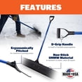 thumbnail image 2 of Polar Pusher 24 Inch Snow Pusher Shovel, Lightweight Non-Stick UHMW Blade Makes Plowing Snow Easy, Made in The USA, SNOWP24, 2 of 11