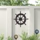 thumbnail image 4 of Barco de madera Soledad Timón Mediterráneo decoración colgante, 4 of 8
