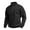 Black, variant on Men's Casual Outdoor High Neck Half Zip Pocket Pullover Long Sleeve Top, Waffle Knit Shirt for Fall, Hiking and Utility Wear,Black,L