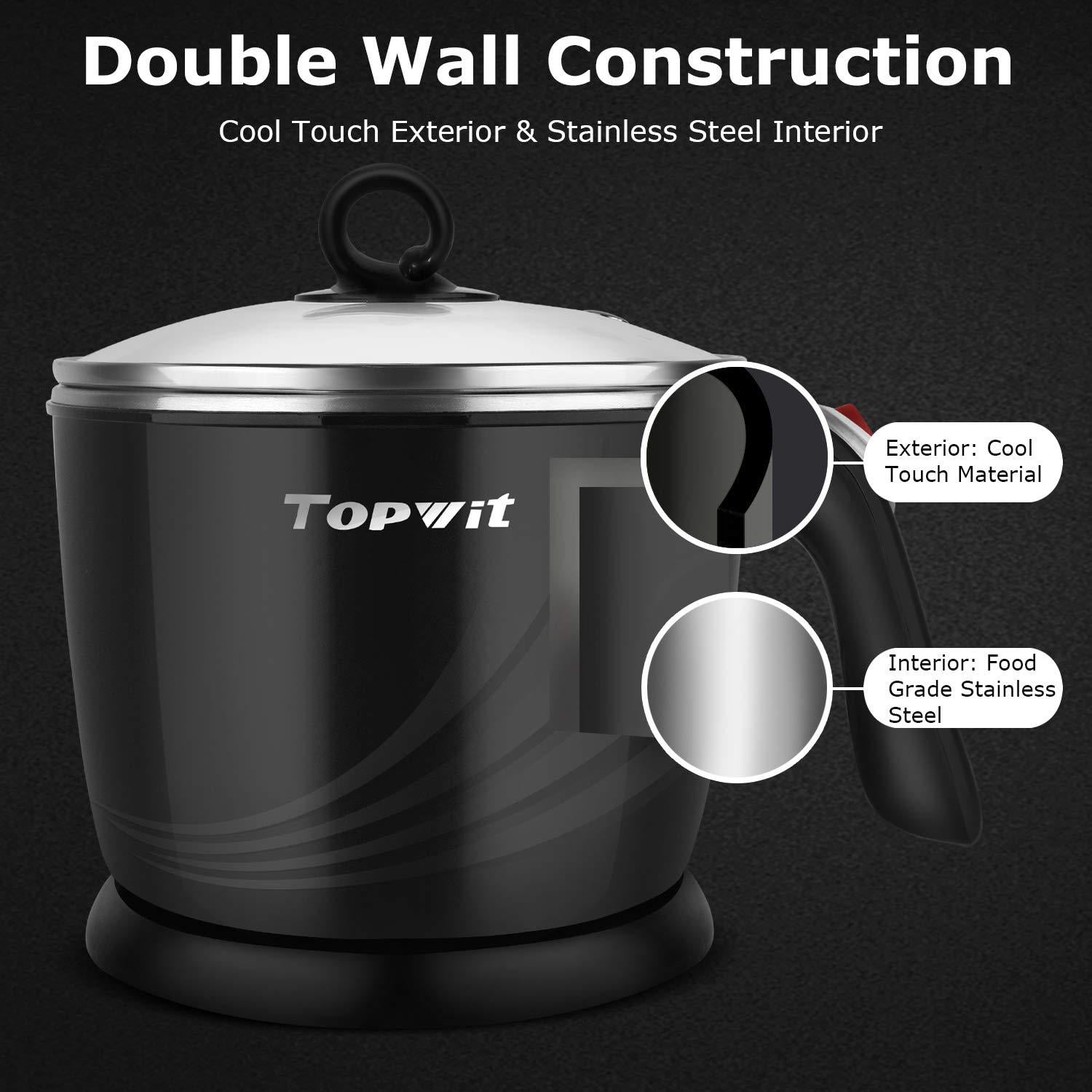 Topwit Electric Hot Pot Mini 1.2 Liter Electric Cooker Review