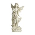thumbnail image 1 of Escultura al aire libre estatua de jardín de ángel resina retro blanca figura decorativa luz para estudio de patio trasero afuera de adornos, 1 of 8