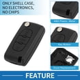 thumbnail image 4 of Funda de llave remota sin llave de 3 botones Unique Bargains para Peugeot 207, 4 of 7