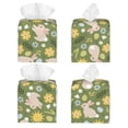 thumbnail image 2 of Sikiie Happy Easter Leather Tissue Box Cover Square, tissue box holder, Tissue Box with Bottom Belt-5.2”x5.2”x5.2”, 2 of 7