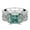 Green, variant on 3 Carat Moissanite Rings for Women, S925 Sterling Silver D Color VVS1 Princess Cut Diamond Rings, Ideal Choice for Birthday, Anniversary and Romantic Occasions
