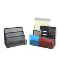 thumbnail image 5 of NUOLUX Metal Mesh Desktop Organizer File Folder Letters Magazine Holder for Home Office (Black), 5 of 7