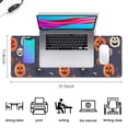 thumbnail image 5 of Long Mouse Pads for Desk,Dark Blue Pumpkin Ghost Halloween Desk Mats on Top Of Desks, Desk Mouse Pad Extra Large with 3mm Non-Slip Base and Stitched Edge for Gaming,Work,Home 31.5"x11.8", 5 of 5