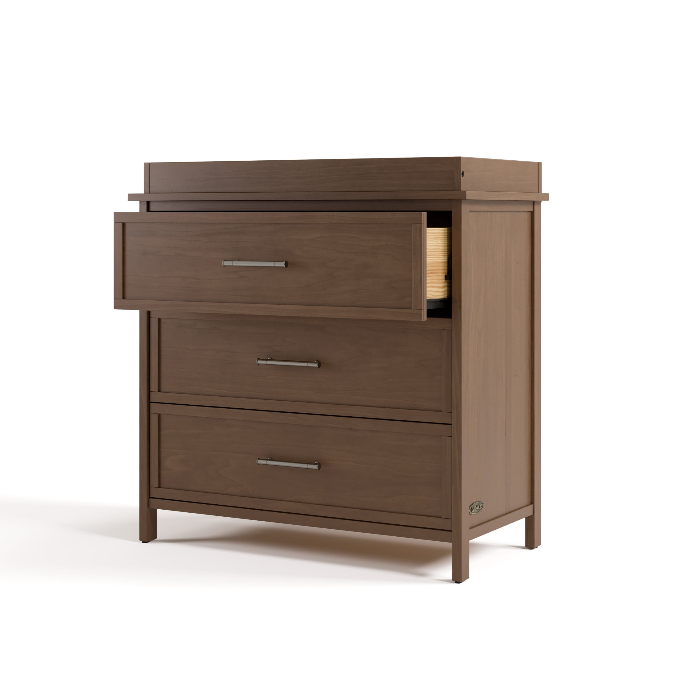 Graco Classic 3 Drawer Dresser with Infant Changing Topper, Hazelnut