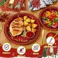 thumbnail image 6 of DAZLUTE 200 PCS Christmas Paper Plates and Napkins, Red Christmas Decoration Trees Disposable Dinnerware Set for Christmas Party, 6 of 8