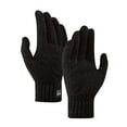 thumbnail image 1 of Winter Warm Gloves for Men, Fleece Thickened, Windproof Knitted, Touchscreen Compatible, Breathable, Multiple Colors, Outdoor Riding Use, 1 of 4