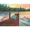 thumbnail image 3 of Medley, Elizabeth 14x12 Black Modern Framed Museum Art Print Titled - Lake Sunsets, 3 of 5