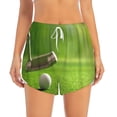 thumbnail image 2 of Picia golf ball after putting to the golf hole Pattern Women's 2 in 1 Athletic Running Shorts High Waisted Workout Casual Gym Sweat Shorts with Comfy Liner Zipper Pockets-X-Large, 2 of 7