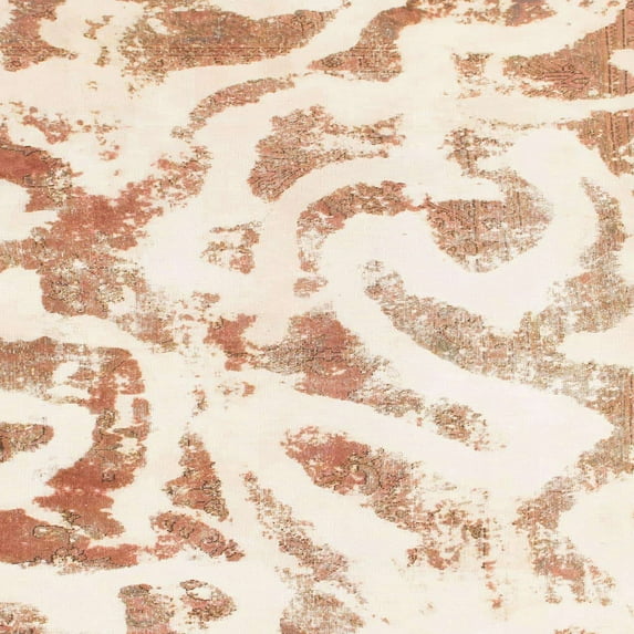 Ahgly Company Indoor Square Abstract Blanched Almond Beige Abstract Area Rugs, 7' Square