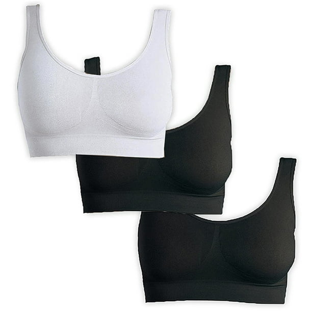 Aayomet Bralettes for Women Plus Size Comfortable Bustiers Top Non Wired  Soft Bra Sleep Nursing Sports Bralette In (Black, XXL)
