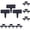 Black*7, variant on olkpmnmk 1Pc Imitation Stone Finish Garden Edging, Foldable Spliced Mini Fence, Wooden Fence Border Decorative Small Picket Panels for Flower Bed Barriers and Landscape Fencing, 9x9.8 Inch, Red