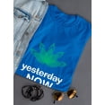 thumbnail image 3 of "NOW" Is The Moment, Lotus Flower Women Royal Blue T-Shirt, Female Medium, 3 of 4