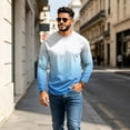 thumbnail image 5 of OIOLOYJM Mens T-Shirts Casual Cotton Long-Sleeve Crew Neck Gradient Hiking Sport Tee Shirts Basic Breathable Gym Clothes Sky Blue L, 5 of 5